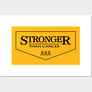 Sarcoma Cancer Awareness yellow ribbon  Stronger Than Cancer Posters and Art